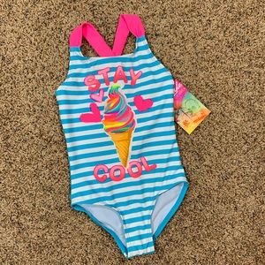 NEW Girls Stay Cool One Piece Swim Suit